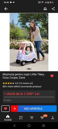 Mașinuță copii 1-4 ani  250 lei!