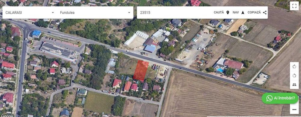 Teren  FUNDULEA CENTRAL  1000 MP Vanzare/Inchiriere