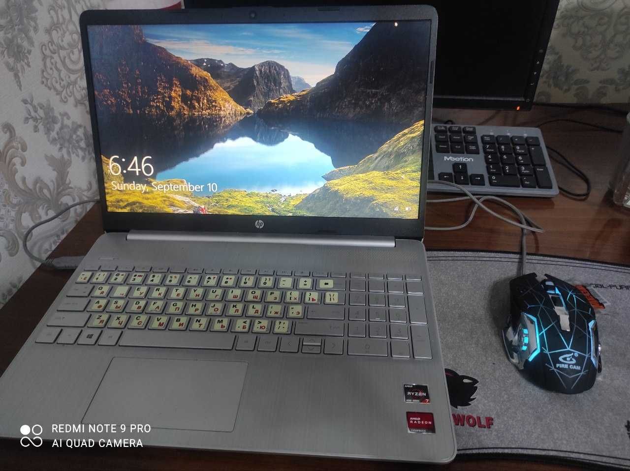 Notebook HP.  AMD Ryzen 7  4700U.  16GB /256SSD