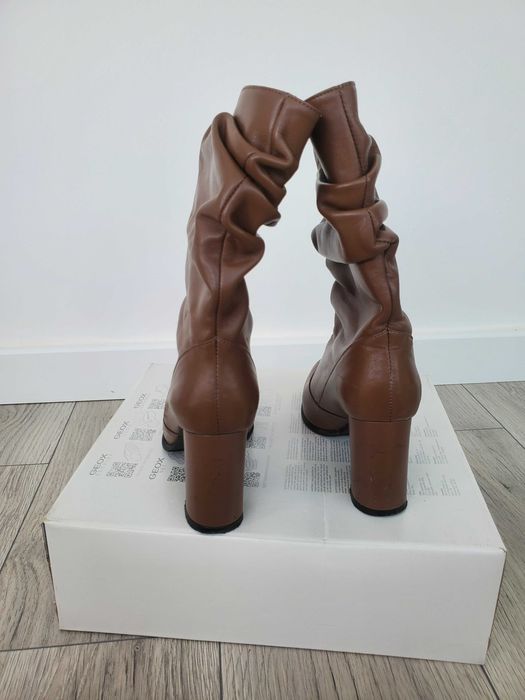 Cizme 3/4, piele interior-exterior