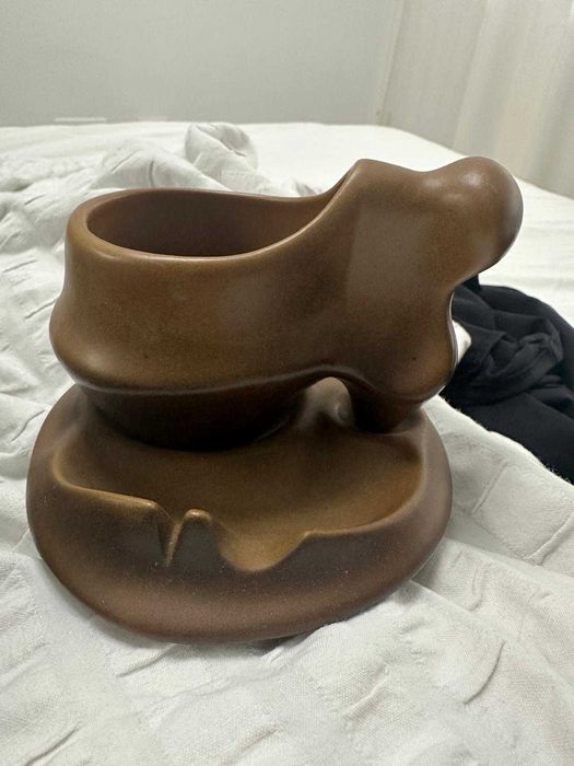 Set cesti cafea vintage cu scrumieră Faianta Sighisoara 1957