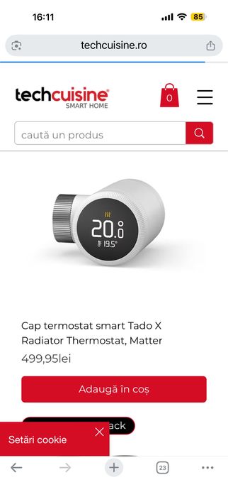 Cap termostat smart tado