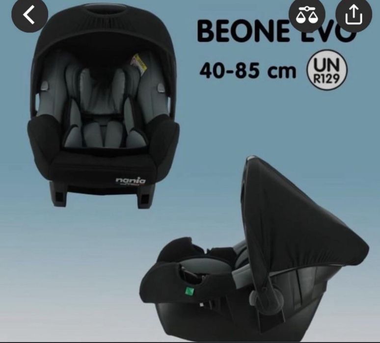 Carucior 3 in 1 Nania Giulia + Scoica auto pt bebe 0-6 luni