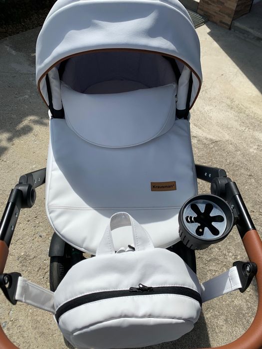 Carucior krausman 3 în 1 Topaz Lux White