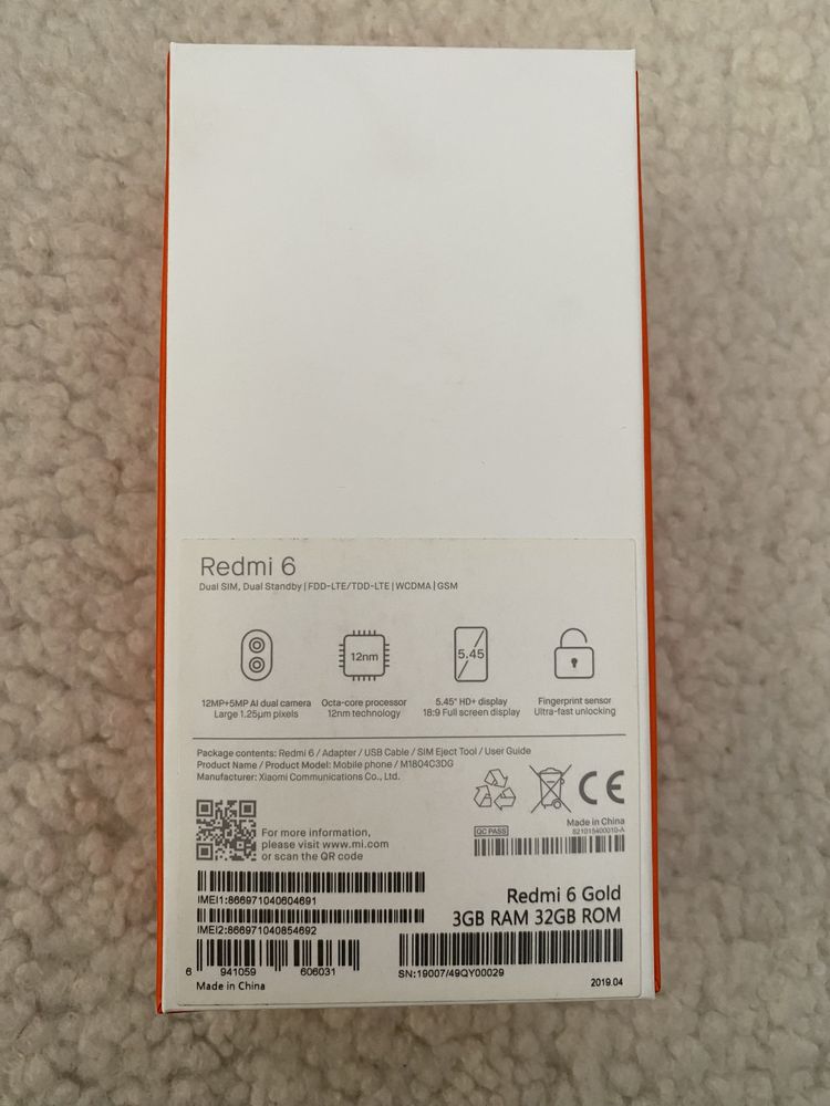 Xiaomi Redmi 6, Dual SIM, 32GB, 4G
