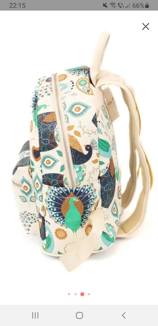 Rucsac de damă Ella Icon Pavone, piele ecologică, 32x27x13 cm