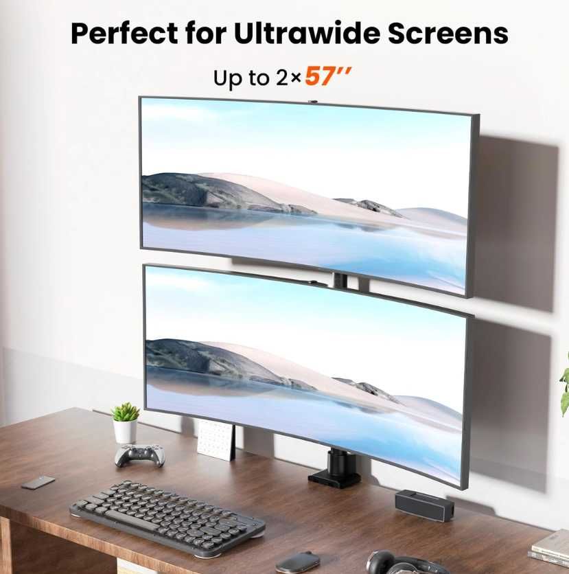 Suport monitor pentru 2 monitoare suprapuse