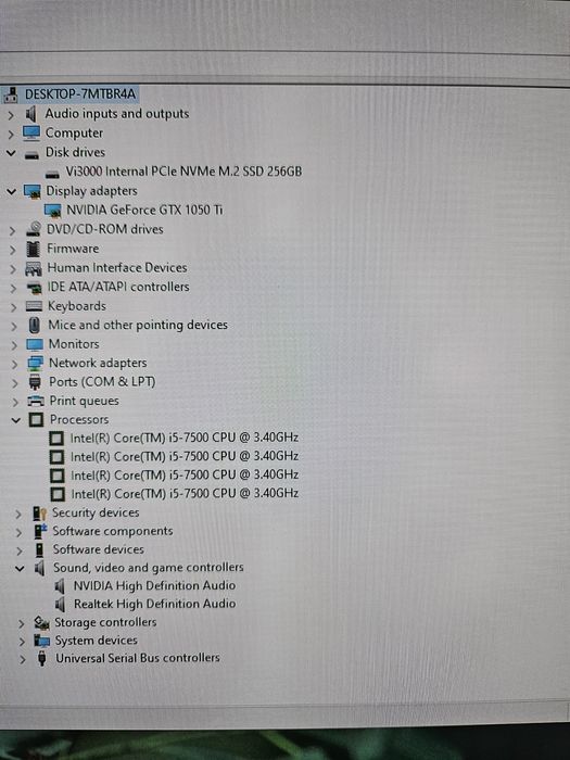 unitate PC Fujitsu (i5 7500, 8GB DDR4, GTX 1050ti, SSD 256GB)