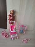 Papusa Barbie mămică cu accesorii