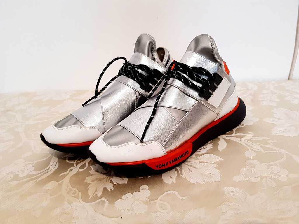 Incaltaminte Barbati Y-3 Qasa High, Yohji Yamamoto Silver Orange