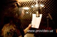Professional voice-over recording