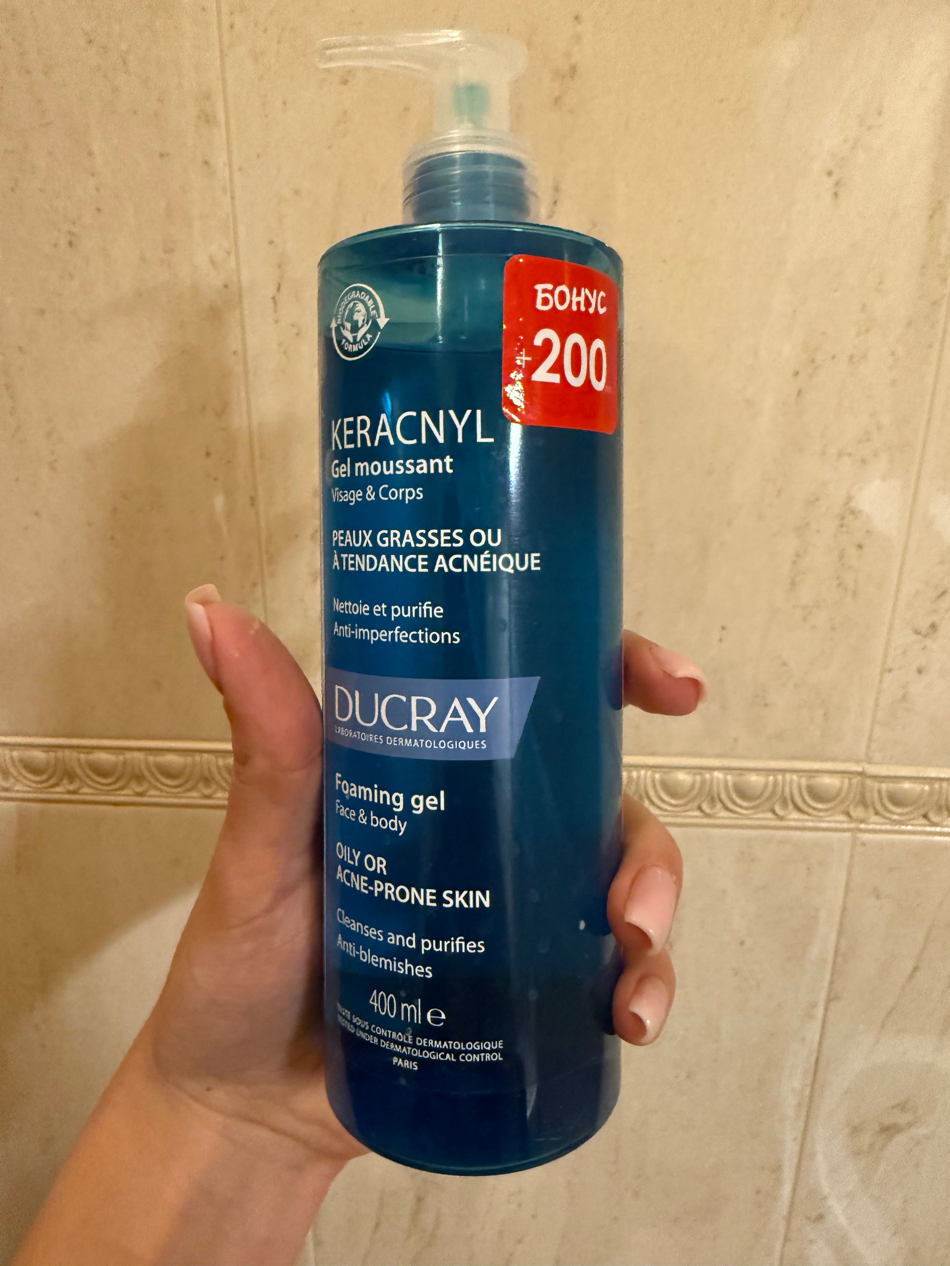 Ducray Keracnyl Измиващ гел за лице и тяло 400мл
