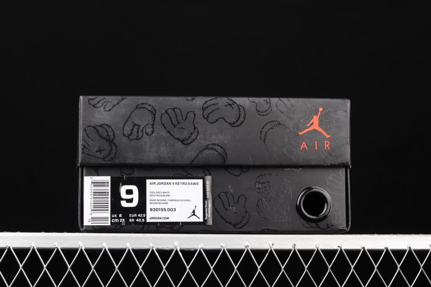 Adidasi Jordan Retro 4 Kaws - piele naturala/ PREMIUM/size 39
