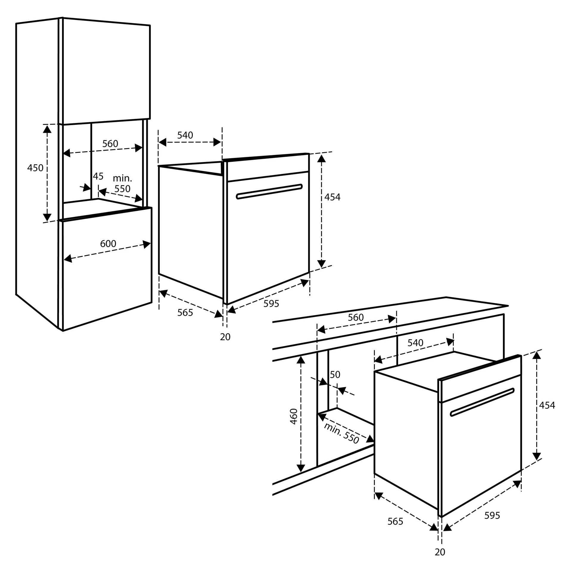 Фурна с микровълнова - 50 л - Ниша 45 см  Inventum IMC4535RT