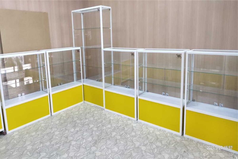 Прилавок витрина стеклянная из профиля, оборудование для магазина tavp