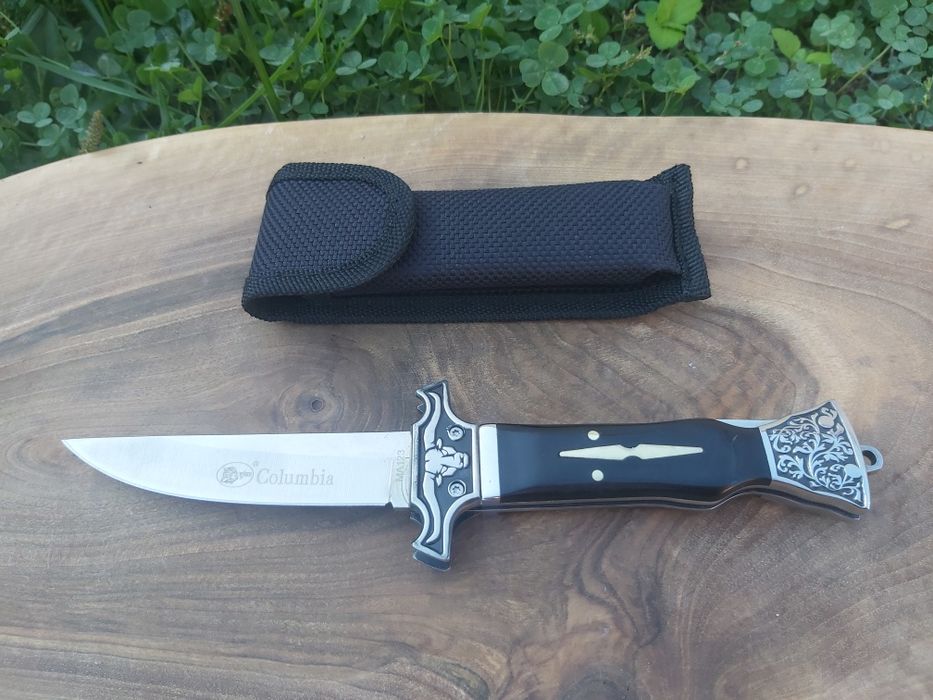 Сгъваем джобен нож Columbia pocket knife с дръжка от дърво,бивол МС123
