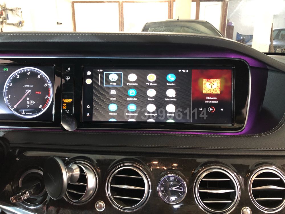 Mercedes  W222 Apple CarPlay AndroidAuto S CLASS Waze Youtube