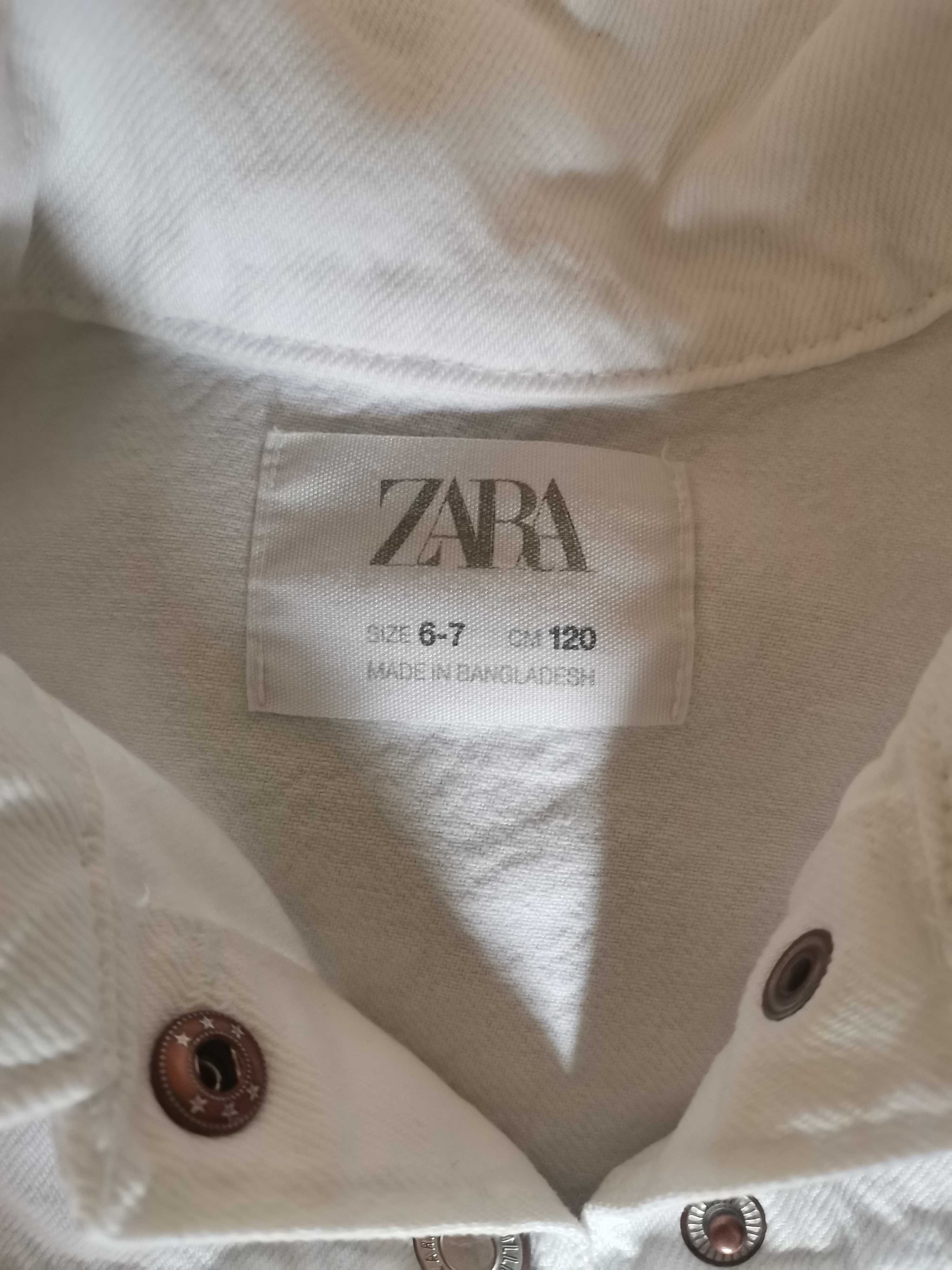 Дънково късо якенце за малка дама на Zara