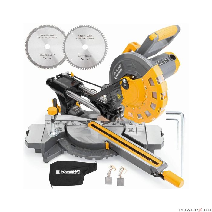 Fierastrau stationar, debitator lemn cu glisare, disc 255 mm 2400 W,