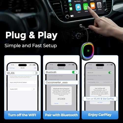 Нов Безжичен CarPlay адаптер за iPhone – Plug&Play, 800+ модела кола