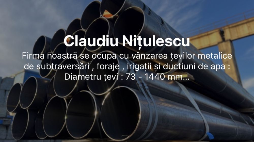 Vand teava metalica noua si recuperata in stare buna grunduita