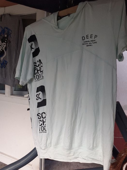 Tricou bărbaţi mânecă scurtă, cu glugă