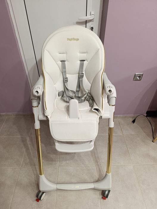 Детско столче за хранене Peg Perego - Prima Pappa Follow Me gold