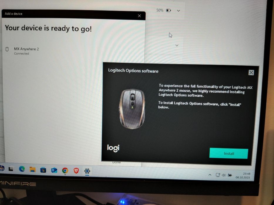Logitech MX Anywhere 2 Black Bluetooth și unifying