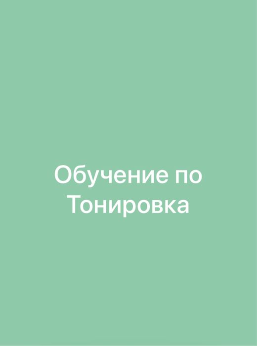 Обучение Тонировка от 80000