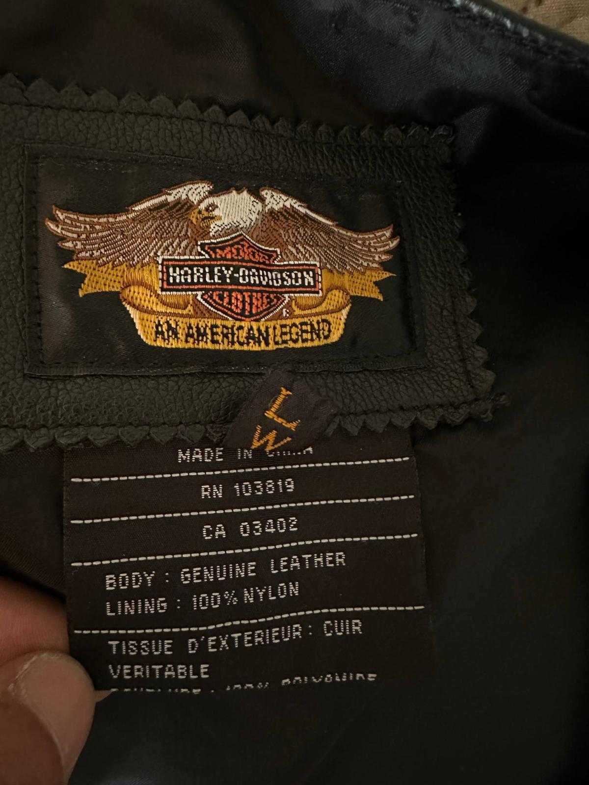 Кожен мото елек Harley Davidson размер М