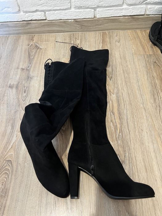 Ботфорты замшевые