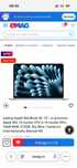Laptop Apple MacBook Air 13", cu procesor Apple M4, 10 nuclee CPU