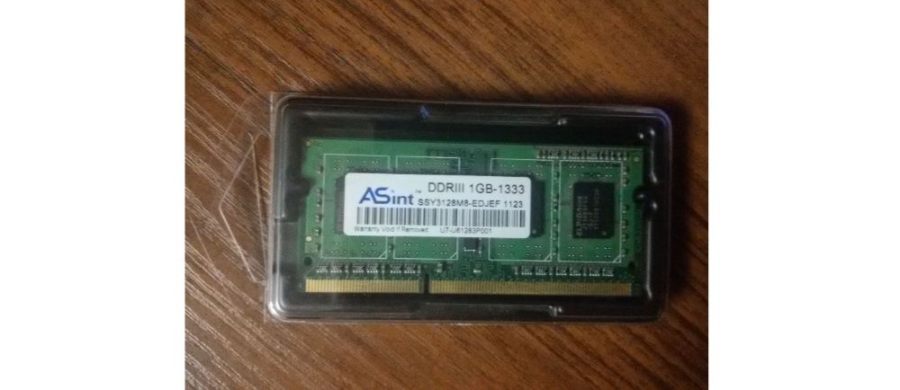 Продам ОЗУ SODIMM DDR3 (1333 MHz) 1Gb ASint (память для ноутбуков)