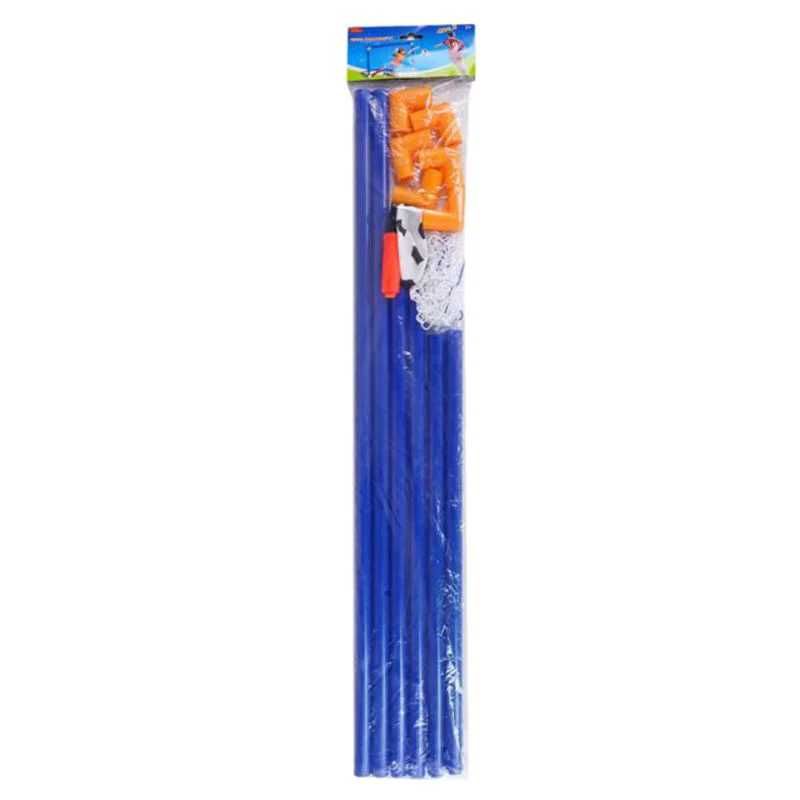 Poarta de fotbal din plastic albastra cu minge si pompa 105x76x69cm