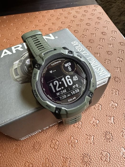 Смарт часовник Garmin - Instinct 2X Solar, 50mm, зелен