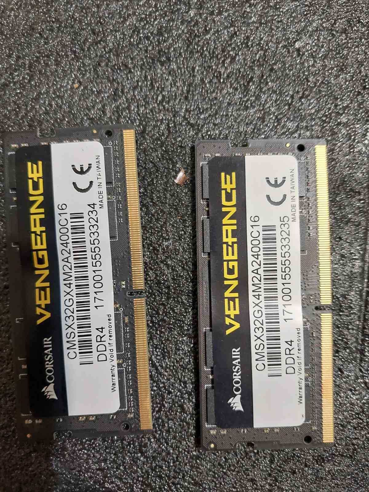 32GB DDR4 Corsair, HyperX, 2666Mhz, 2400Mhz - SODIMM (за лаптоп)