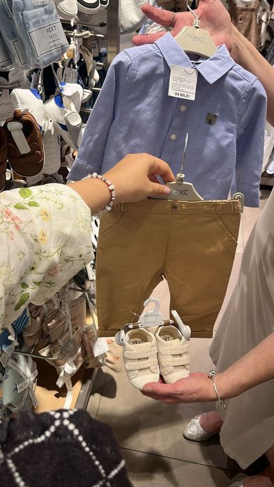 Tinuta botez baietel Next 68 3-6 luni + cadou