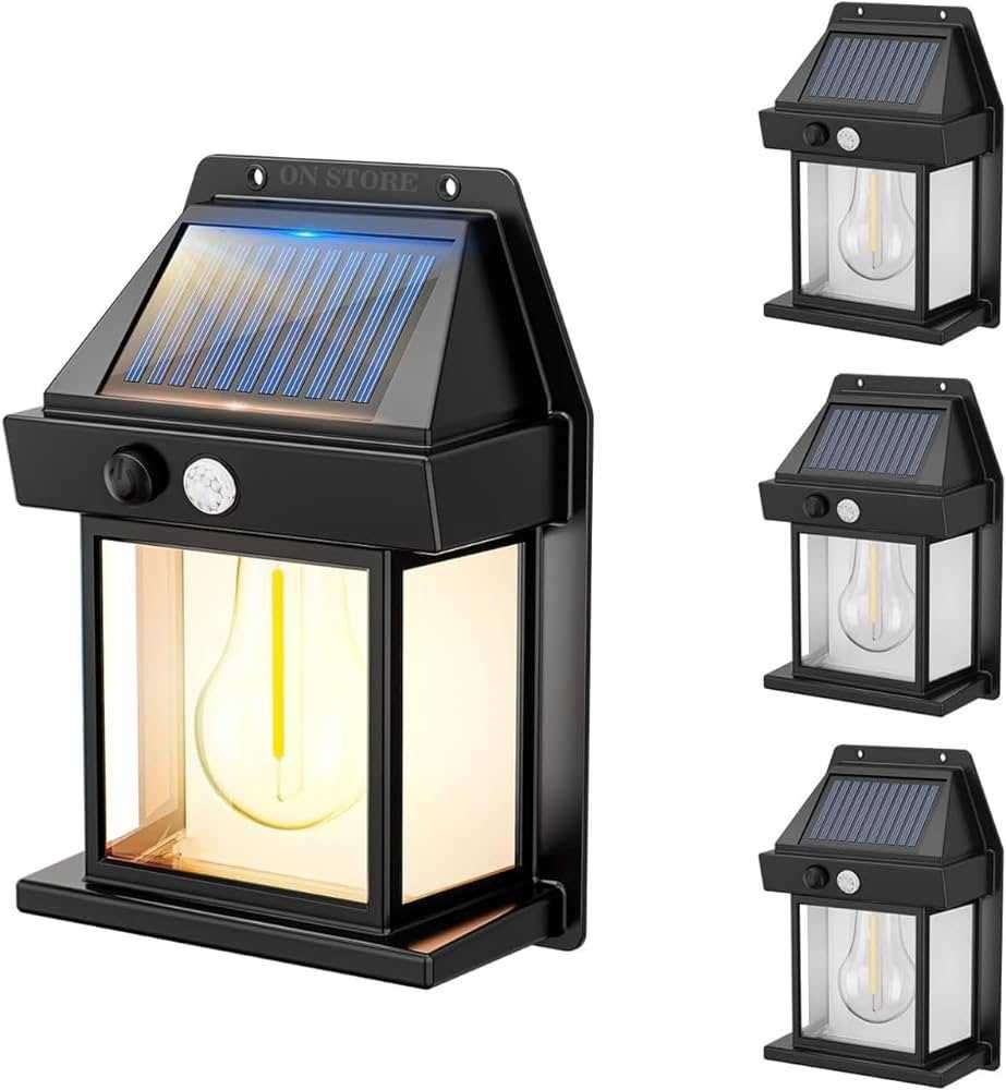 Декоративна соларна лампа с крушка. SOLAR INTERACTION WALL LAMP BK-888