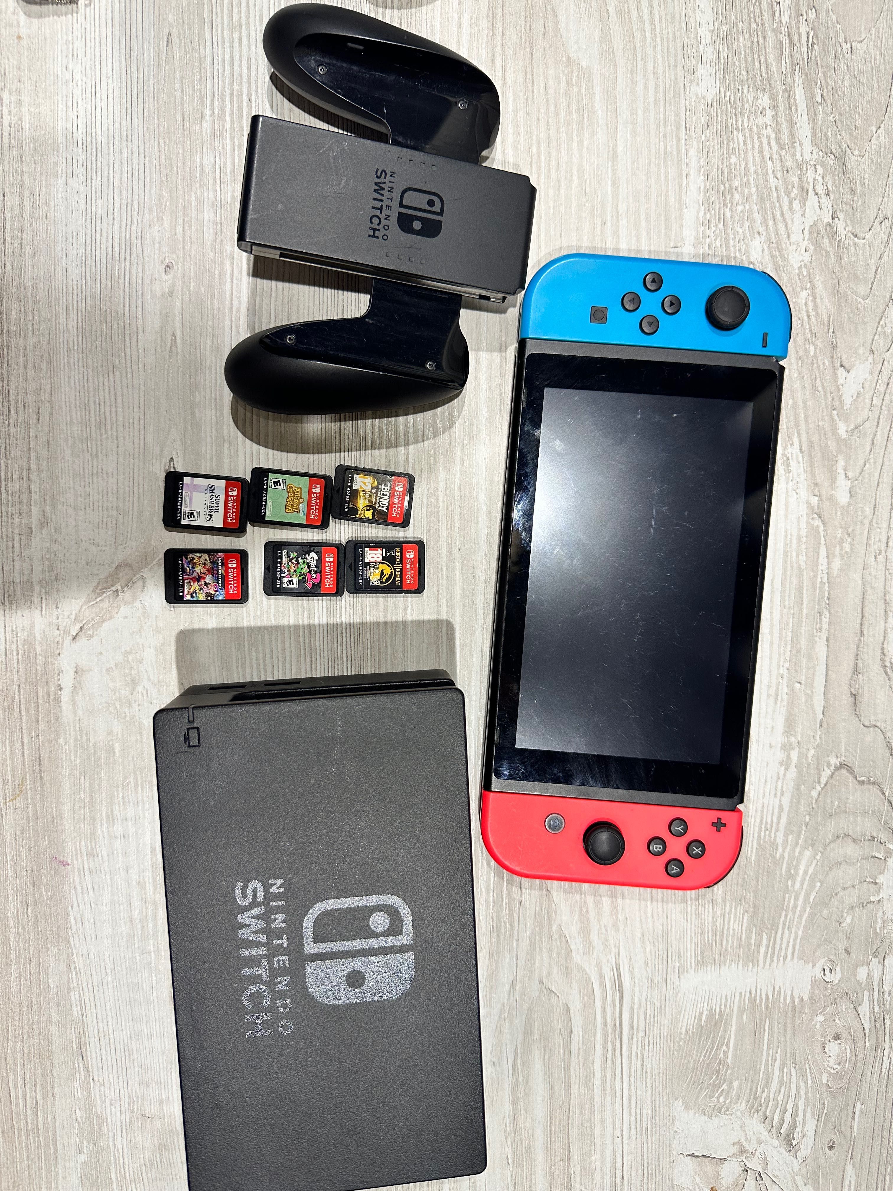 Nintendo Switch OLED + 6 игр + 256гб