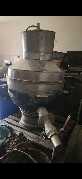 Vand caza de tuica din inox alimentar   fund dublu cu ulei