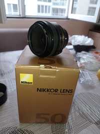 Обектив Nikkor AF-S 50mm 1.8G в перфектно състояние