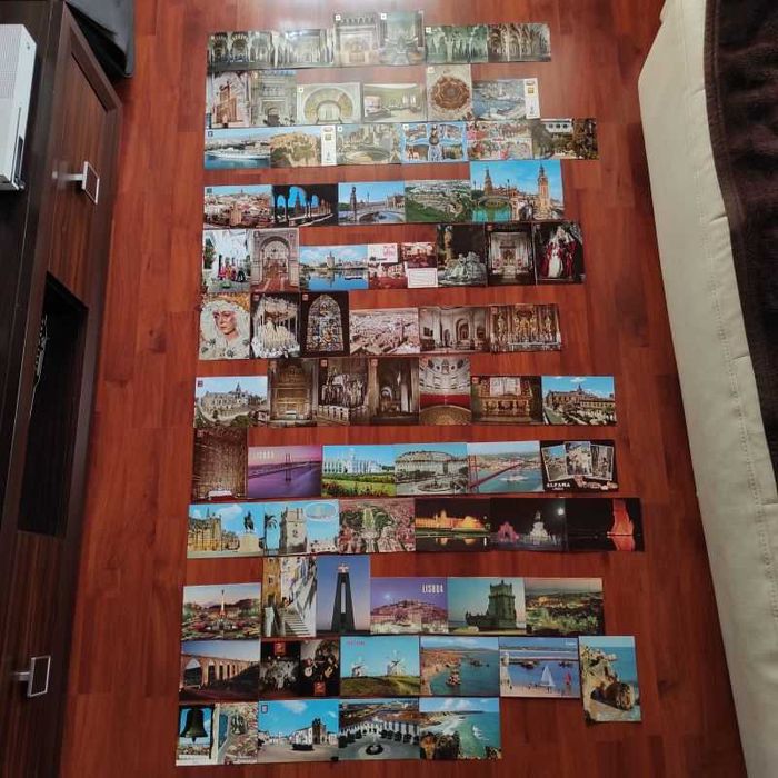 vand 132 buc carti postale vechi anii 70 Spania, Portugalia.