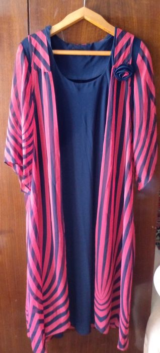 Нарядное женское платье с накидкой, 54 размер.