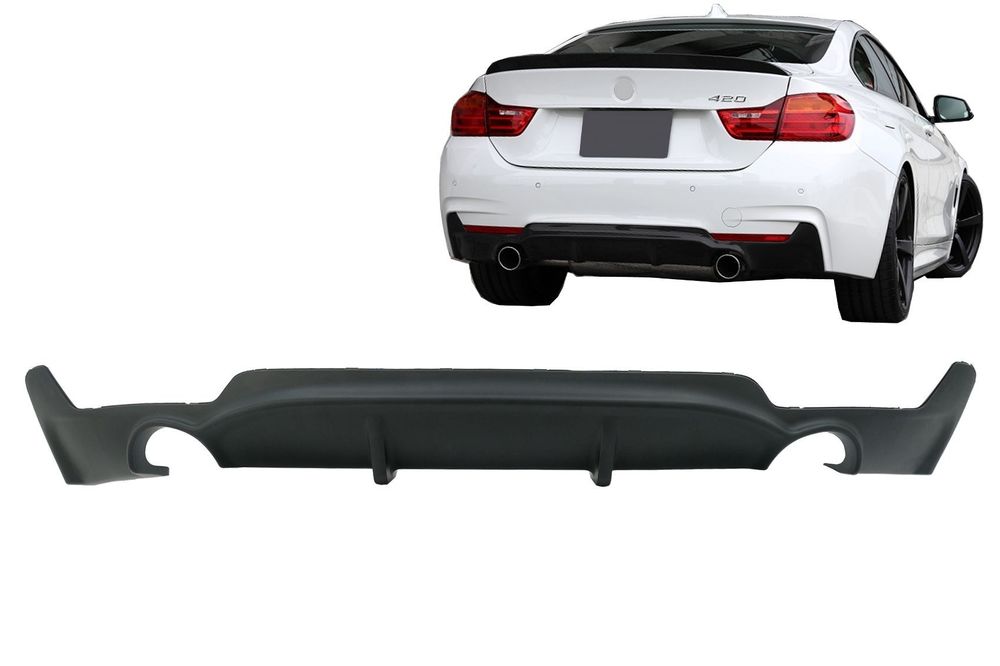Difuzor Bara Spate Cu Evacuare Dubla compatibil cu BMW Seria 4 F32 F33