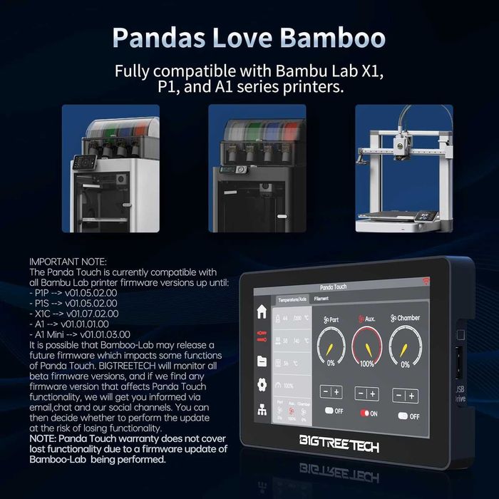 BIGTREETECH Panda Touch Ecran SMART Imprimante 3D, REDUS de la 500RON
