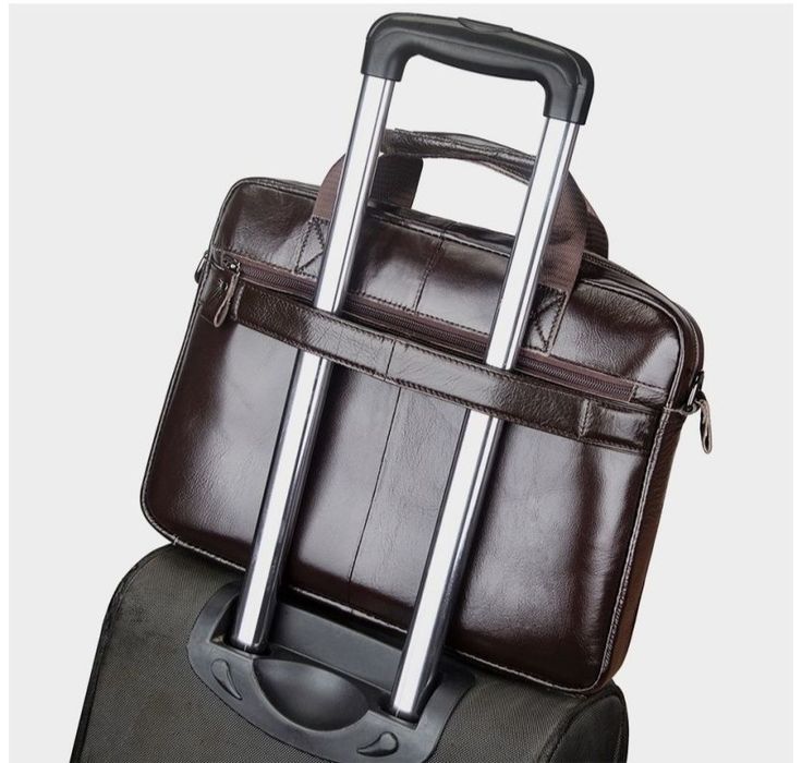 Межская сумка для ноутбука из 100% натуральной кожи портфель мужской