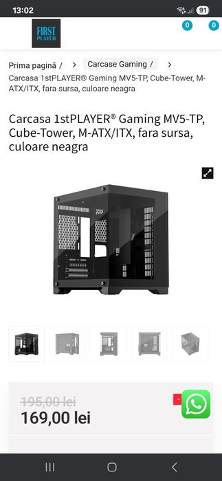 Carcasa Gaming PC 1stPLAYER MV5-TP