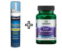 Spuma Minoxidil Kirkland 5% + Zinc Picolinate, 22 mg, Swanson