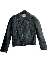 Geaca piele Vintage Excelled Motor Biker barbati marimea 46 S neagra