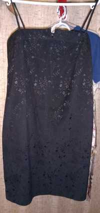 Платье чёрное летнее р-р 48